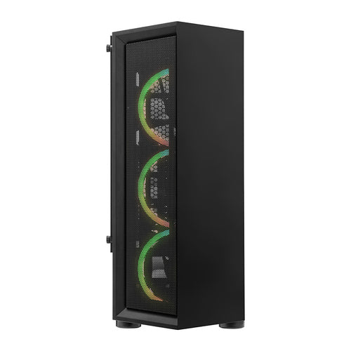 Gabinete Yeyian YCH-ATAB-01BK Midi Tower, PC, Soporta ATX, Micro ATX, 7 Ranuras de Expansión, Color Negro, Ventana lateral Si, RGB Si, Fuente de alimentación No, Ventiladores frontales 3x 120 mm, 2 x USB 3.2, 1 x USB 2.0 Gabinete Yeyian YCH-ATAB-01BK Midi Tower, PC, Soporta ATX, Micro ATX, 7 Ranuras de Expansión, Color Negro, Ventana lateral Si, RGB Si, Fuente de alimentación No, Ventiladores frontales 3x 120 mm, 2 x USB 3.2, 1 x USB 2.0